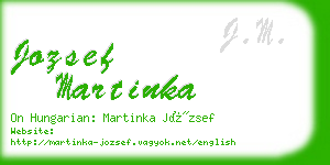 jozsef martinka business card